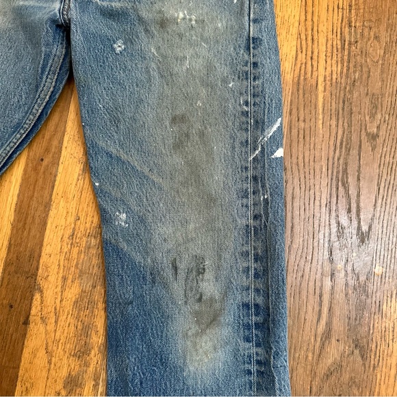 💚 Vintage 90s Levi’s 501xx Blue Distressed Jeans (W31 L32) (32) - Picture 10 of 12